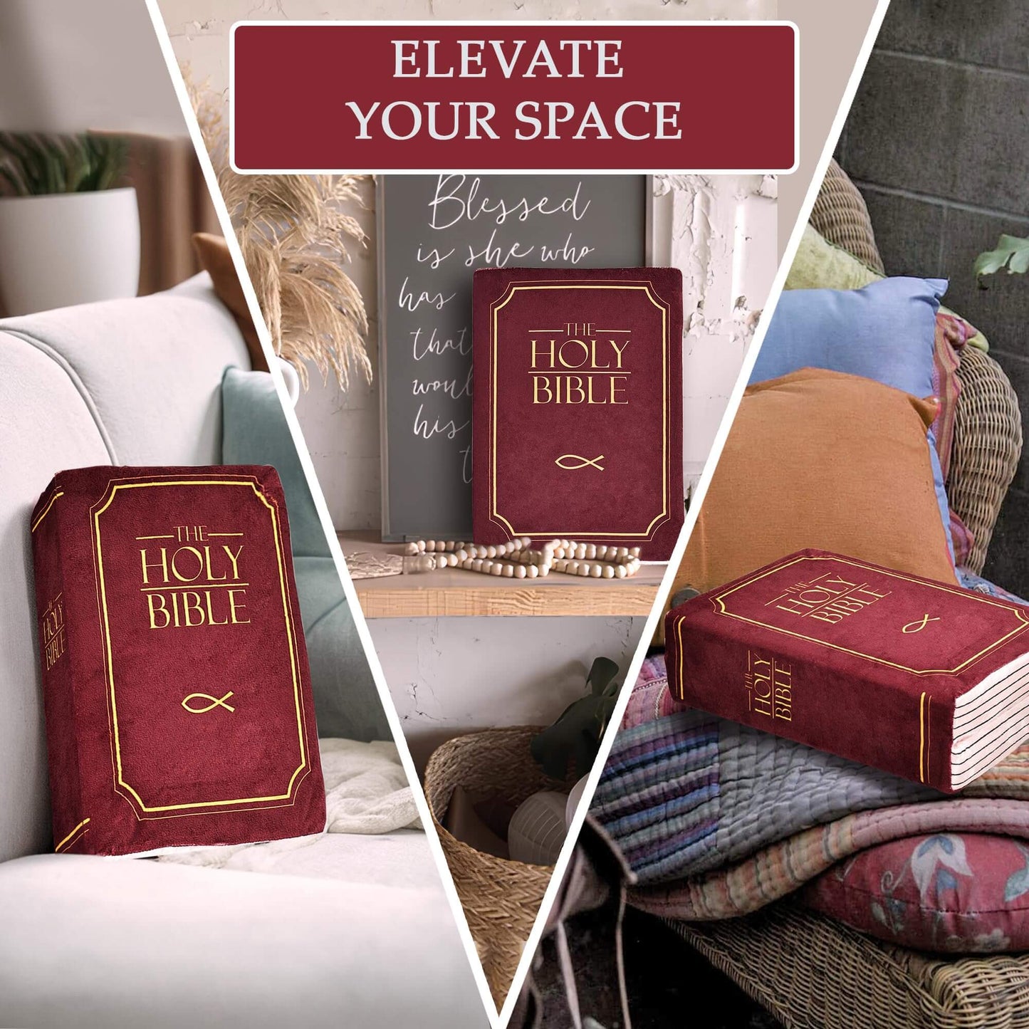 13" * 8.8" Cutest Bible Memory Foam Pillow Bible Pillow Corinthians Pillow Learn the Valuable Lesson of 1 Corinthians 13